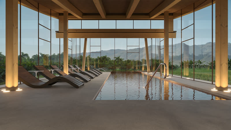 Piscina coberta aquecida